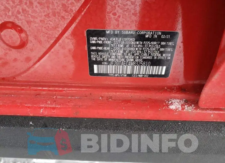 JF2GTAEC4M8325810 Photo# 13