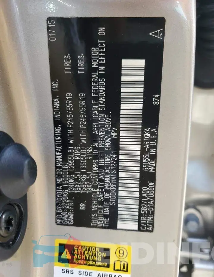 5TDDKRFH4FS127241 Photo# 13
