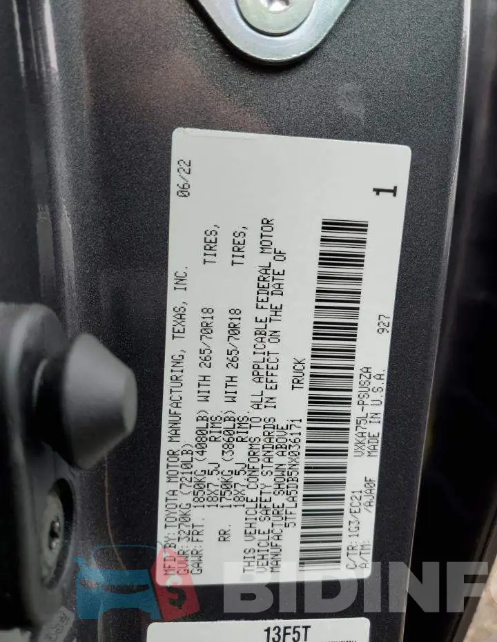 5TFLA5DB5NX036171 Photo# 10