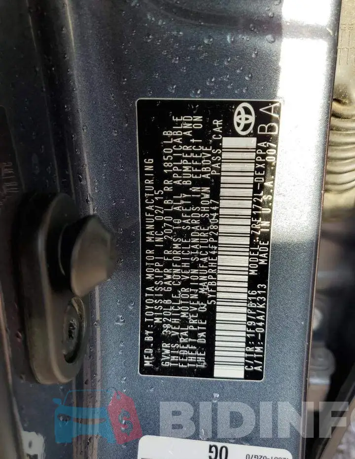 5YFBPRHE4FP280447 Photo# 12