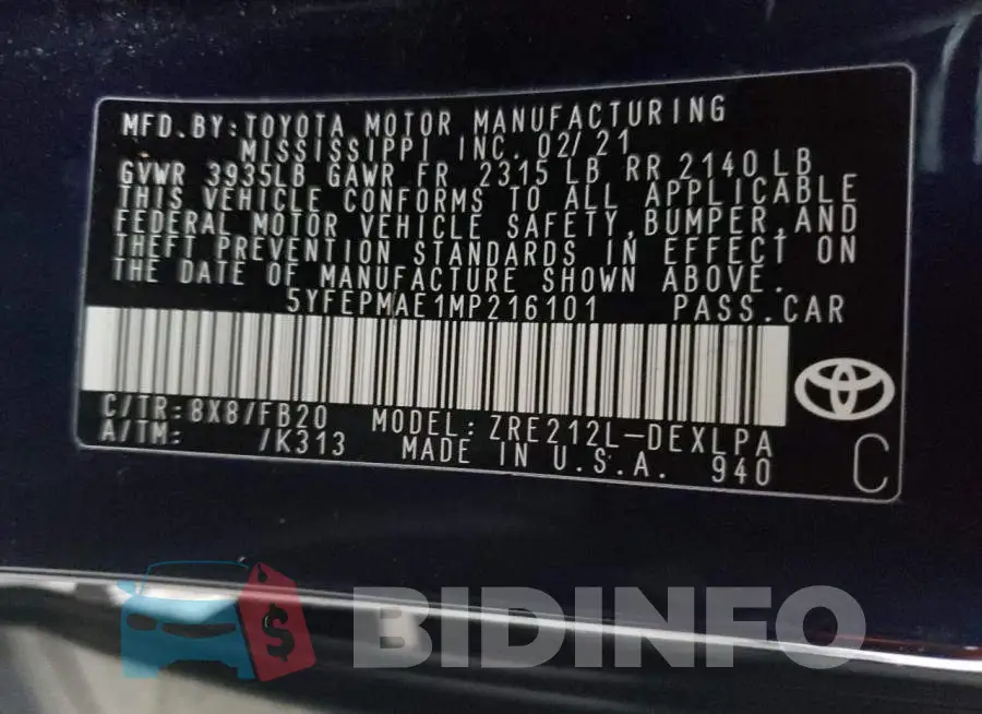 5YFEPMAE1MP216101 Photo# 12