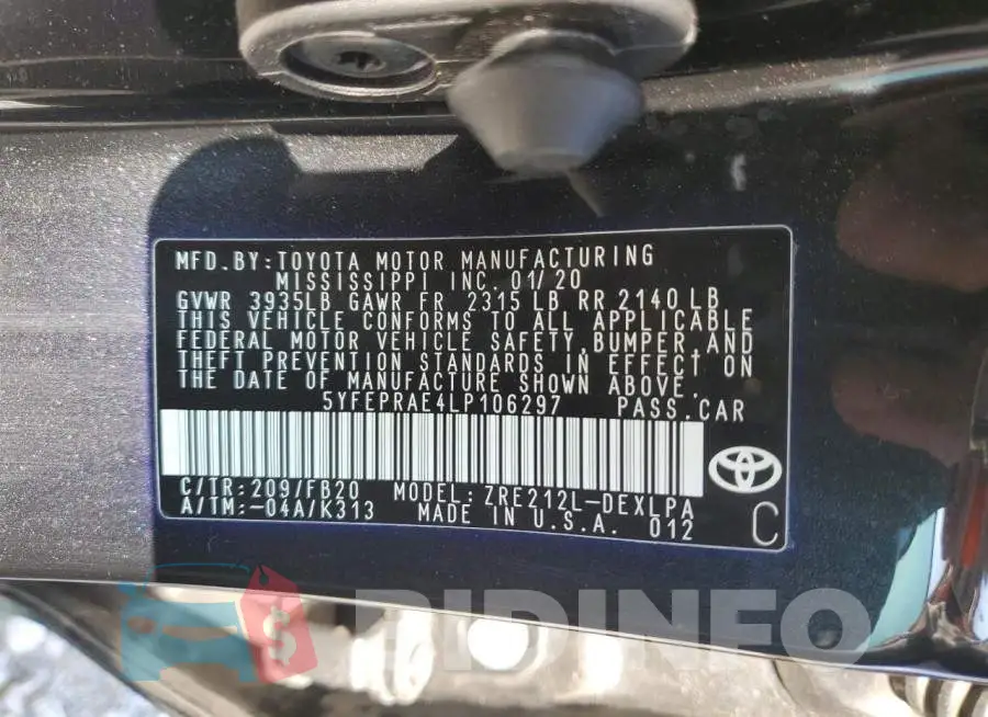 5YFEPRAE4LP106297 Photo# 12
