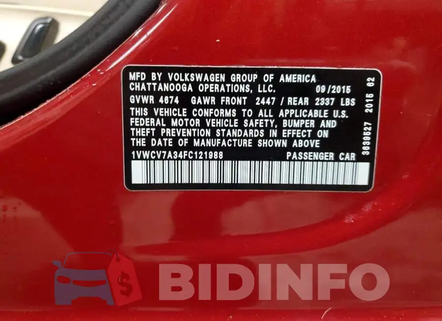 1VWCV7A34FC121988 Photo# 13