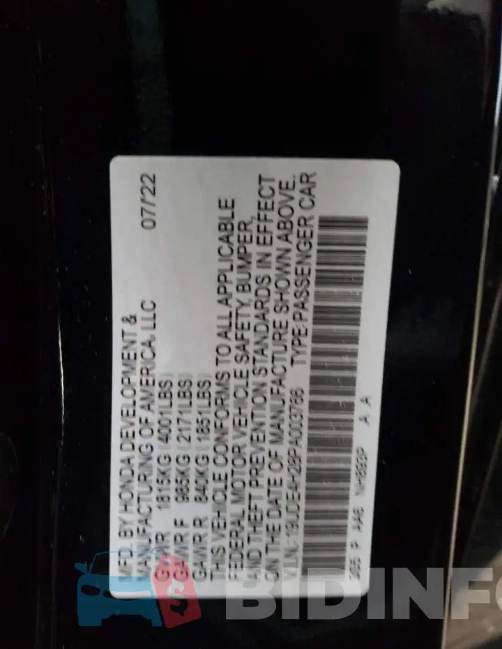 19UDE4H28PA003766 Photo# 12