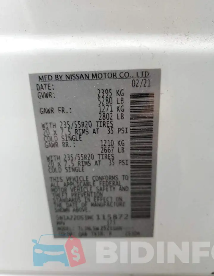 5N1AZ2DS3MC115872 Photo# 10