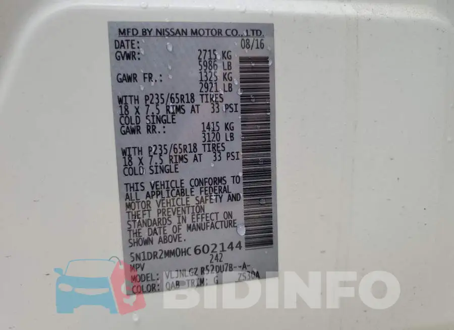 5N1DR2MM0HC602144 Photo# 10
