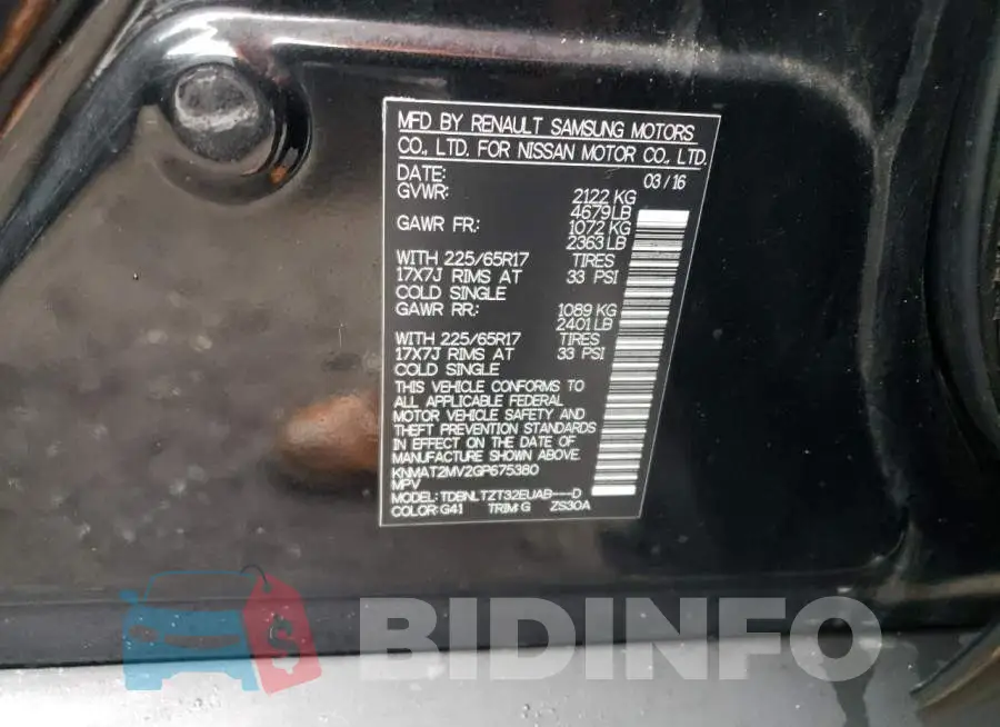 KNMAT2MV2GP675380 Photo# 13