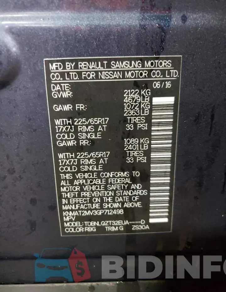 KNMAT2MV3GP712498 Photo# 12