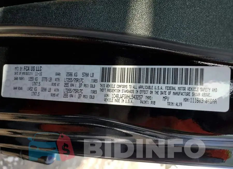 1C4BJWFG0HL543257 Photo# 13