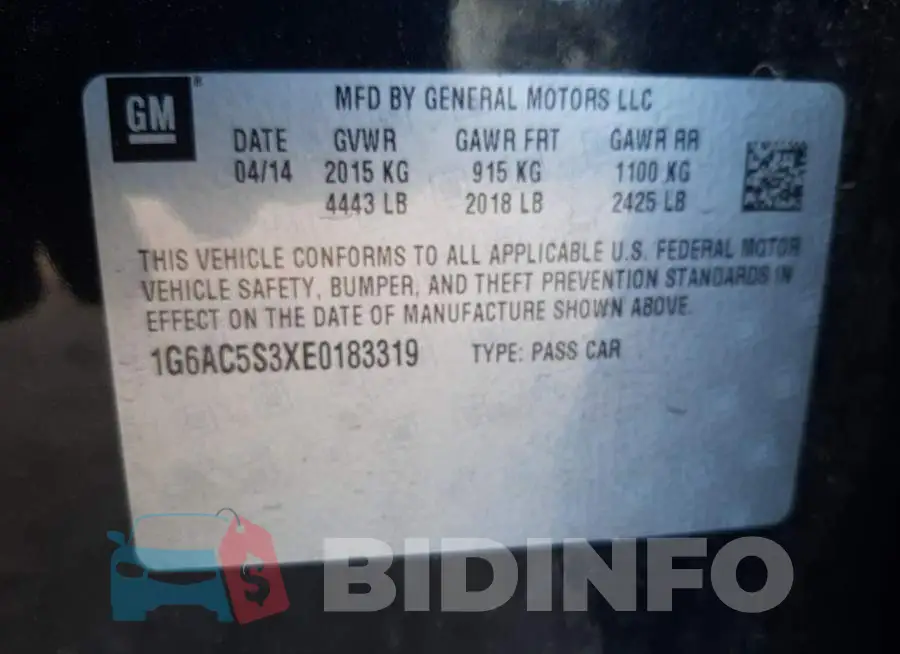 1G6AC5S3XE0183319 Photo# 10