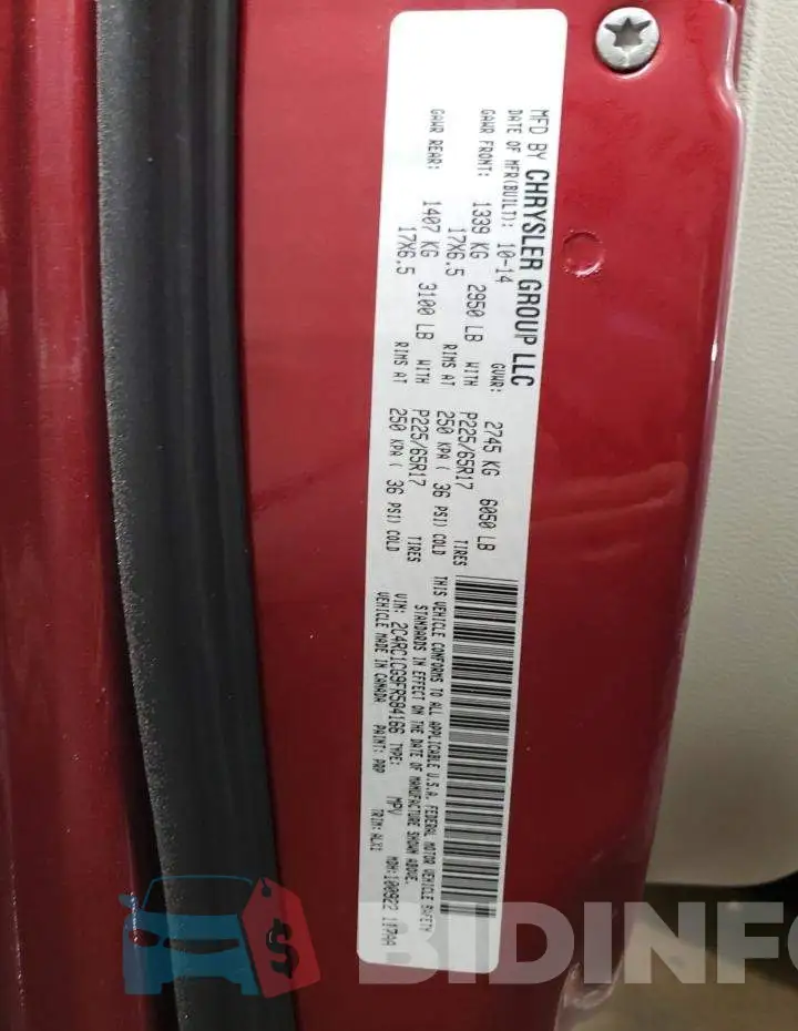 2C4RC1CG9FR584166 Photo# 13