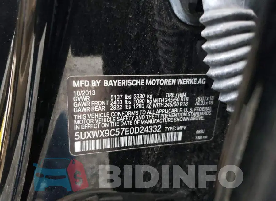 5UXWX9C57E0D24332 Photo# 13