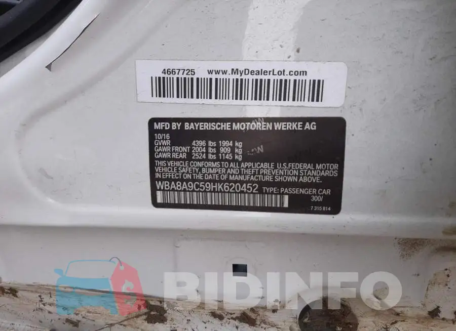 WBA8A9C59HK620452 Photo# 12