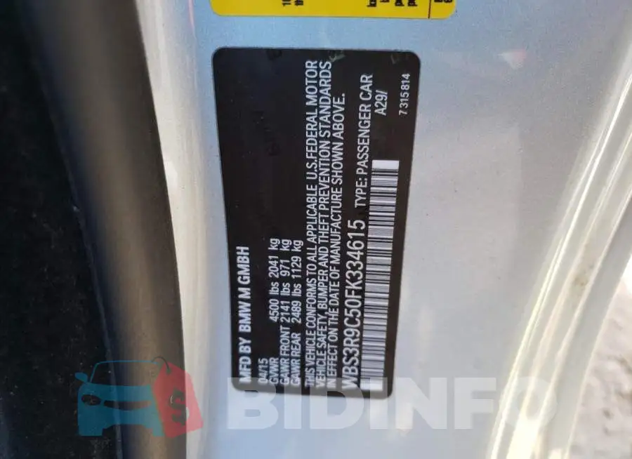 WBS3R9C50FK334615 Photo# 12