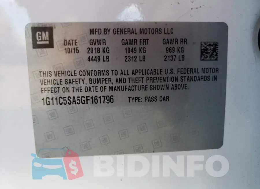 1G11C5SA5GF161796 Photo# 12
