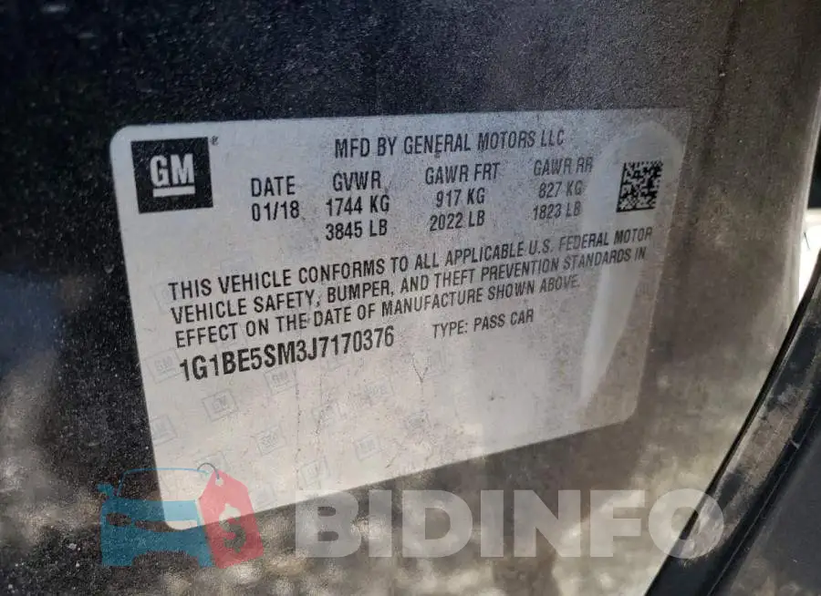 1G1BE5SM3J7170376 Photo# 12