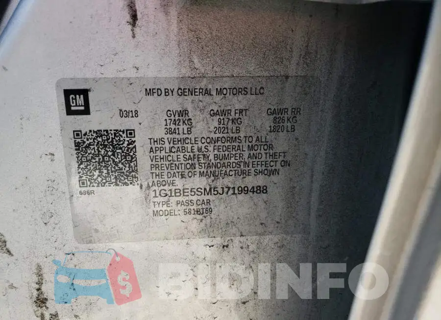 1G1BE5SM5J7199488 Photo# 10
