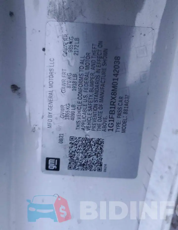 1G1FB1RX8M0142038 Photo# 13