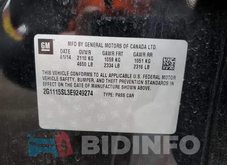 2G1115SL3E9249274 Photo# 12