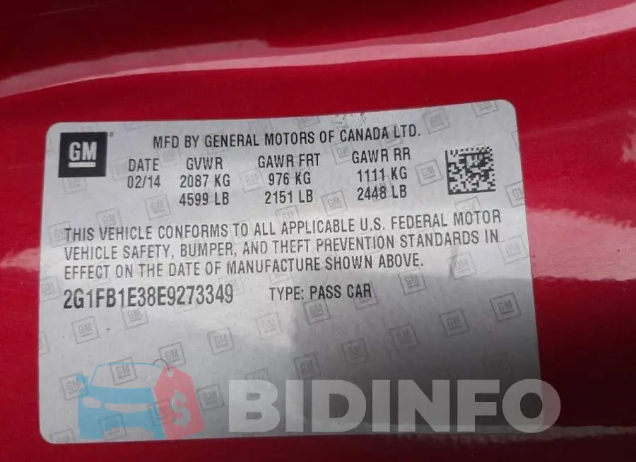 2G1FB1E38E9273349 Photo# 12