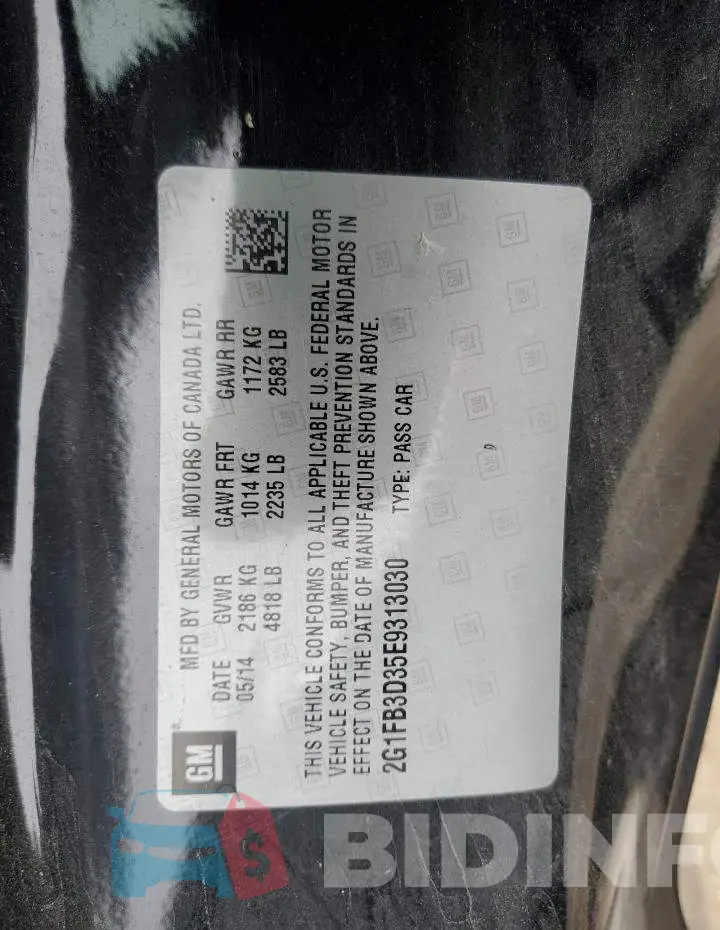 2G1FB3D35E9313030 Photo# 13