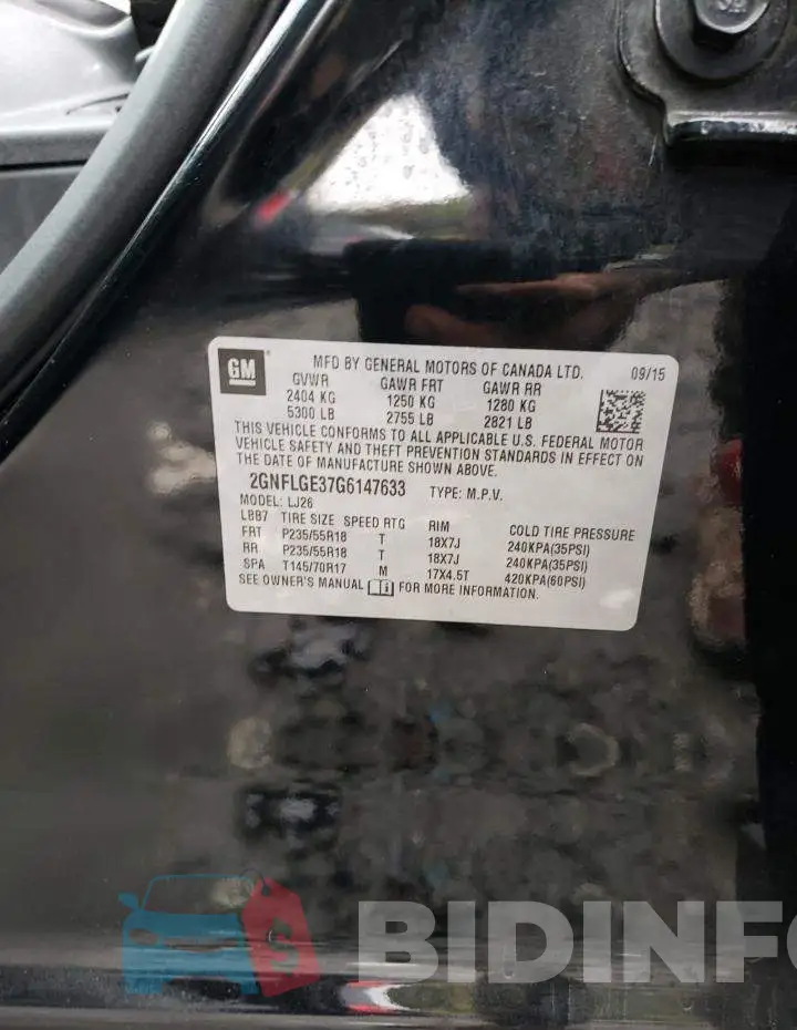 2GNFLGE37G6147633 Photo# 10