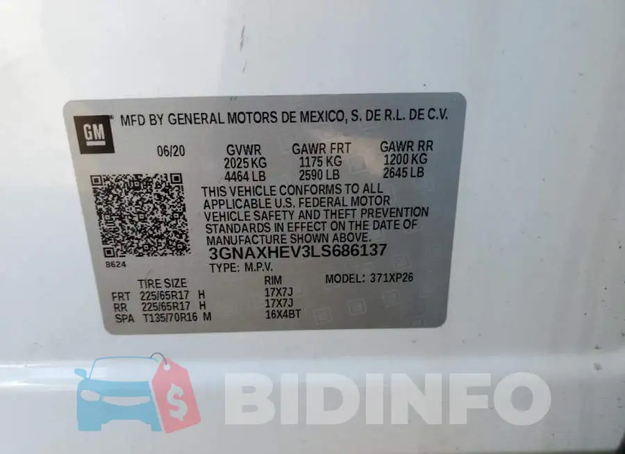 3GNAXHEV3LS686137 Photo# 10