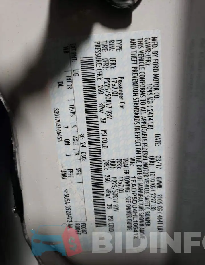 1FADP5DU4HL106412 Photo# 12