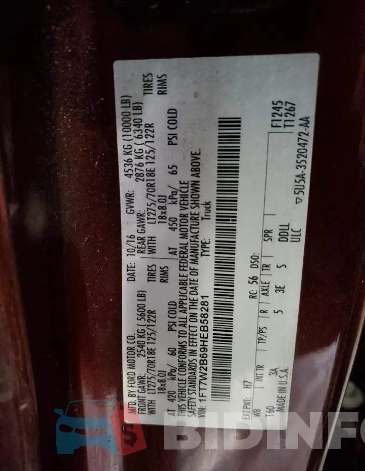 1FT7W2B69HEB58281 Photo# 12