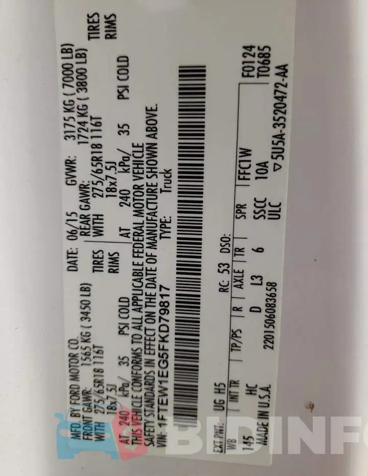 1FTEW1EG5FKD79817 Photo# 12