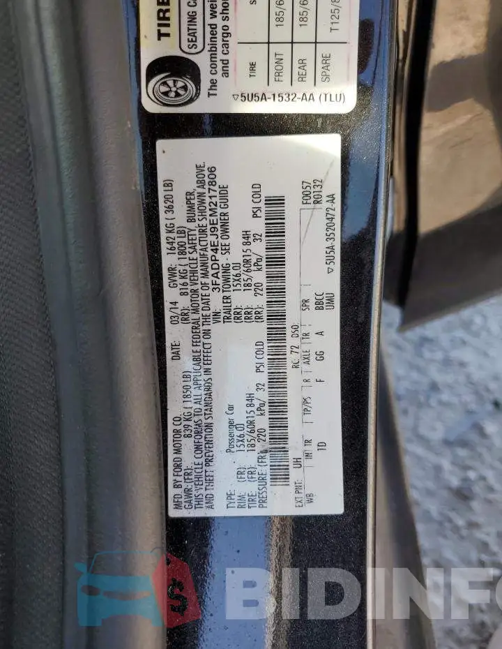 3FADP4EJ9EM217806 Photo# 10