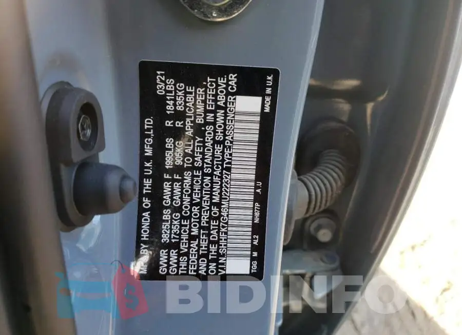 SHHFK7G46MU222327 Photo# 13