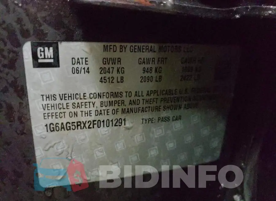 1G6AG5RX2F0101291 Photo# 12