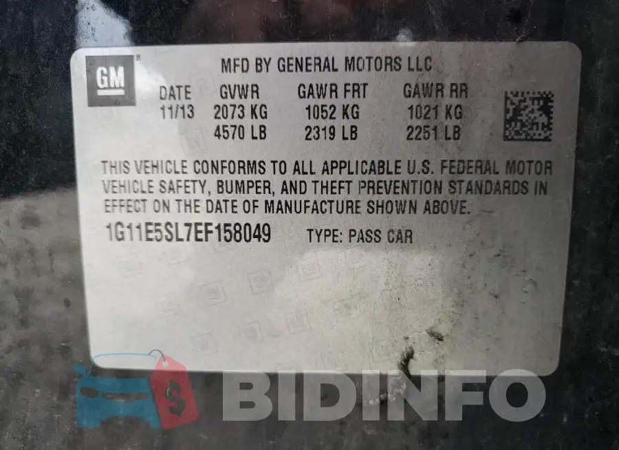 1G11E5SL7EF158049 Photo# 10