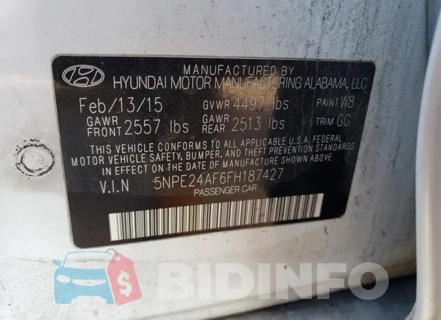 5NPE24AF6FH187427 Photo# 13