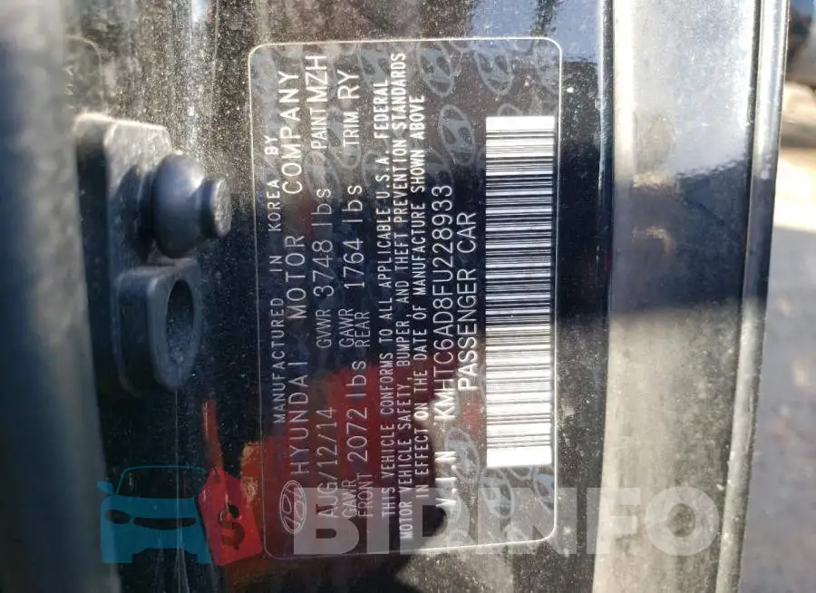 KMHTC6AD8FU228933 Photo# 13