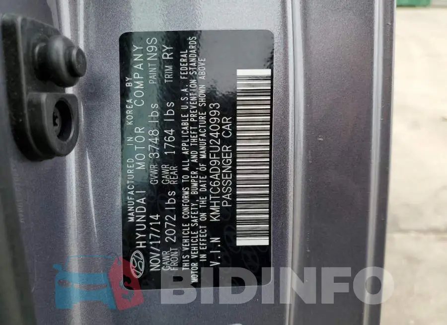 KMHTC6AD9FU240993 Photo# 13