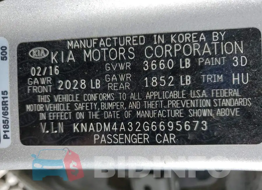 KNADM4A32G6695673 Photo# 12
