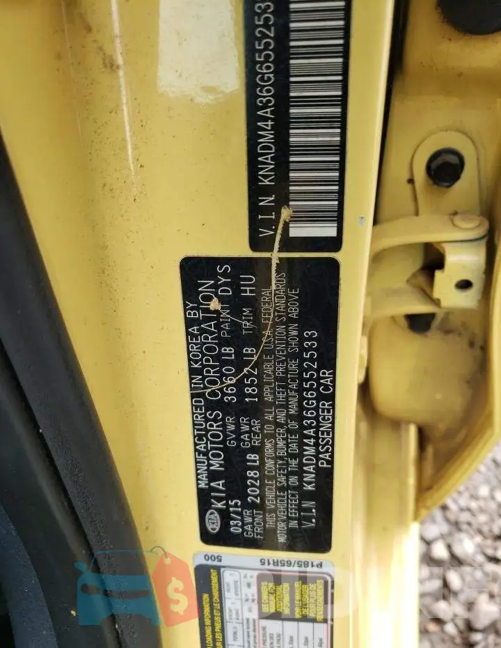 KNADM4A36G6552533 Photo# 12