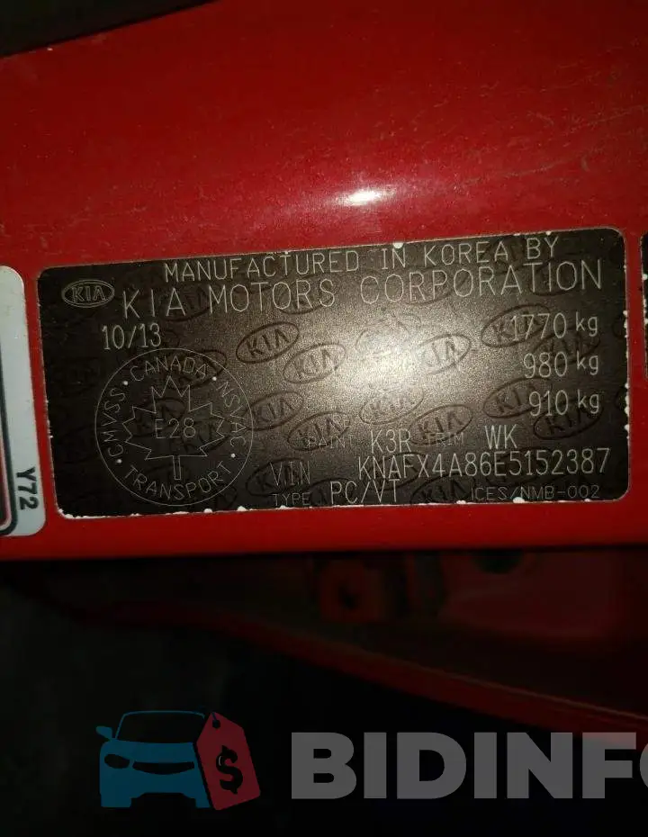 KNAFX4A86E5152387 Photo# 12