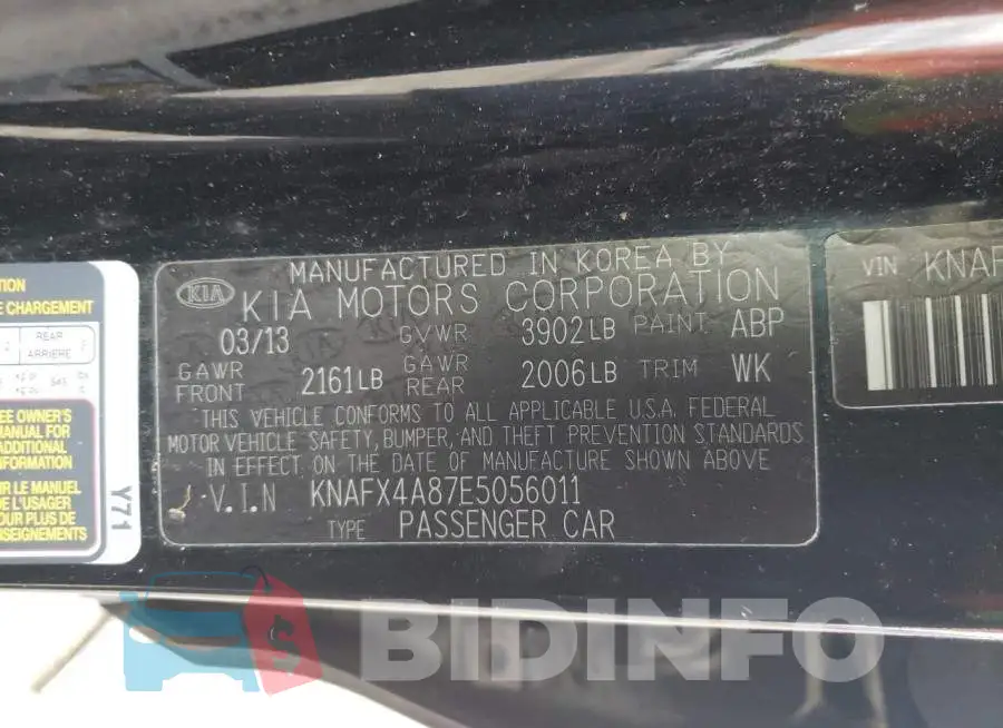 KNAFX4A87E5056011 Photo# 13