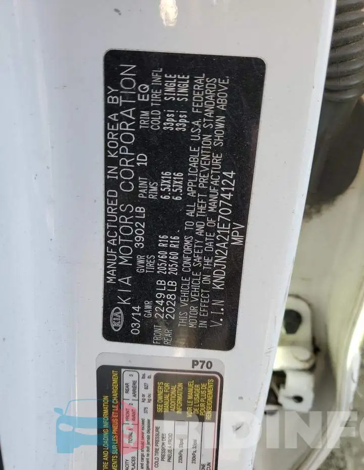 KNDJN2A21E7074124 Photo# 13