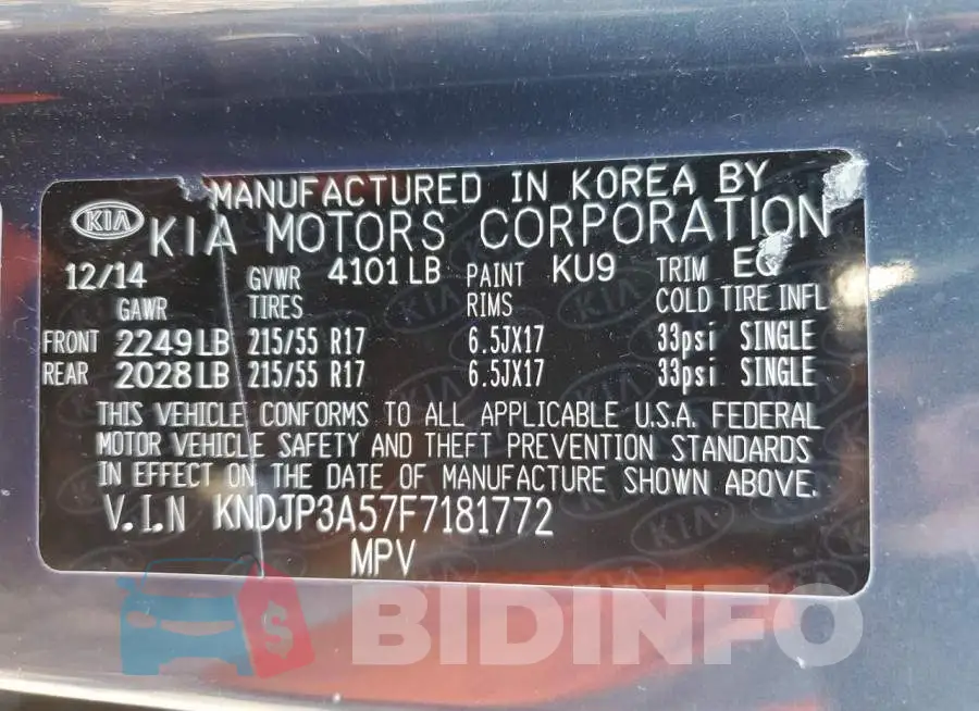 KNDJP3A57F7181772 Photo# 12