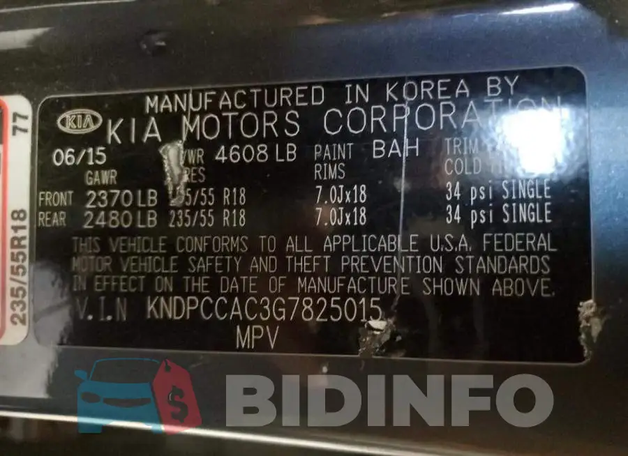KNDPCCAC3G7825015 Photo# 13