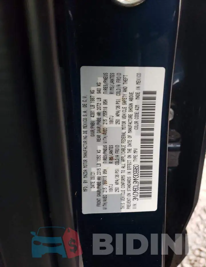 3MVDMBDL9MM309960 Photo# 12