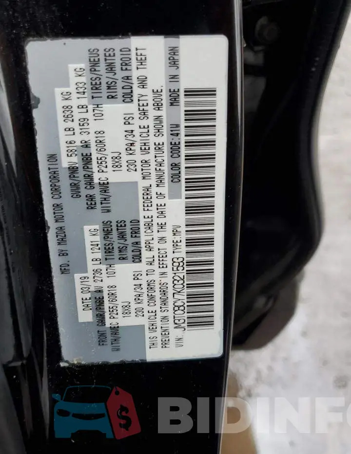 JM3TCBCY7K0321593 Photo# 13