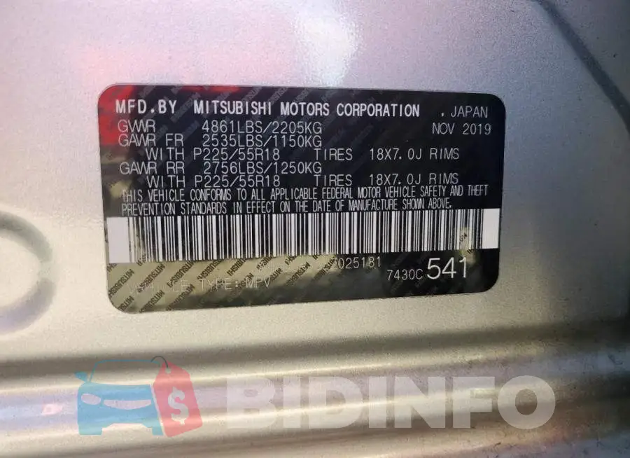 JA4AD3A33LZ025181 Photo# 13