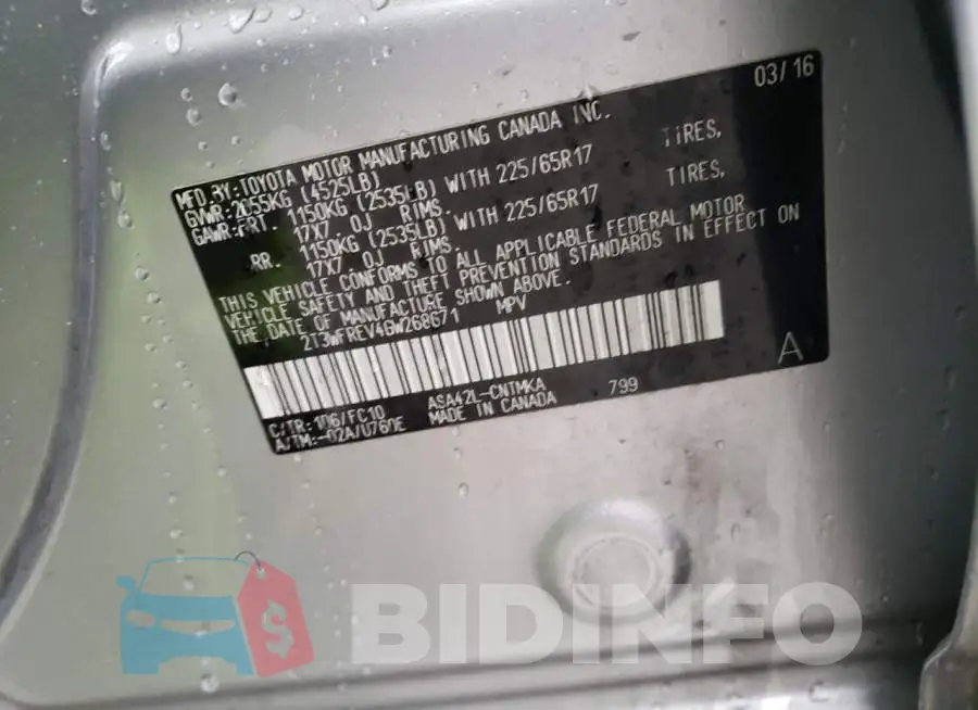 2T3WFREV4GW268671 Photo# 13