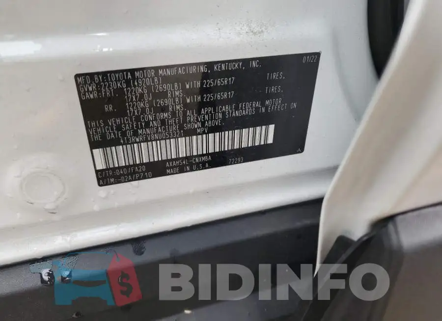 4T3RWRFV8NU053321 Photo# 13
