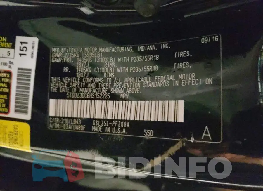 5TDDZ3DC6HS152225 Photo# 13